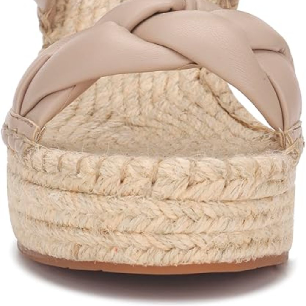Kenneth Cole Women's Olivia Braid Wedge Sandal, Chai, 9.5